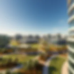 A panoramic view of Dubai Silicon Oasis showcasing modern architecture and green spaces.